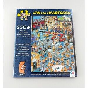 Jan Van Haasteren The Fire Station 550 Piece Puzzle Ceaco Cartoon Capers NEW